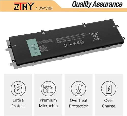 Miniatura 5 de ZTHY 87Wh DWVRR - Batería de repuesto para laptop Dell Alienware x17 R1 R2 Alienware x15 R1 R2 Inspiron 16 7620 2 en 1 Series Notebook 0017GN 0NR6MH