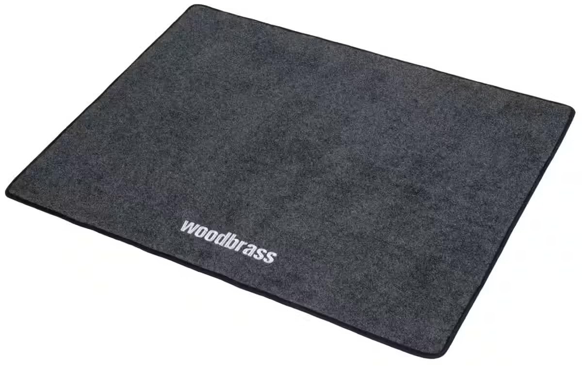 WOODBRASS Tapis de Batterie 130 x 100 cm Gris Foncé - Tapis Antidérapant pour Batterie Électronique et Acoustique, Tapis de Sol pour Batterie, Protection et Stabilité