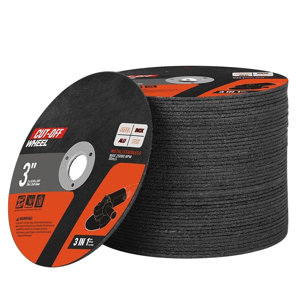 herramienta de corte de precisión ircular Discos de corte de metal de 3 pulgadas (75 x 1,2 x 9,5 mm) for amoladoras troqueladas, corte de metal y acero inoxidable (40 unidades)(30 pcs)