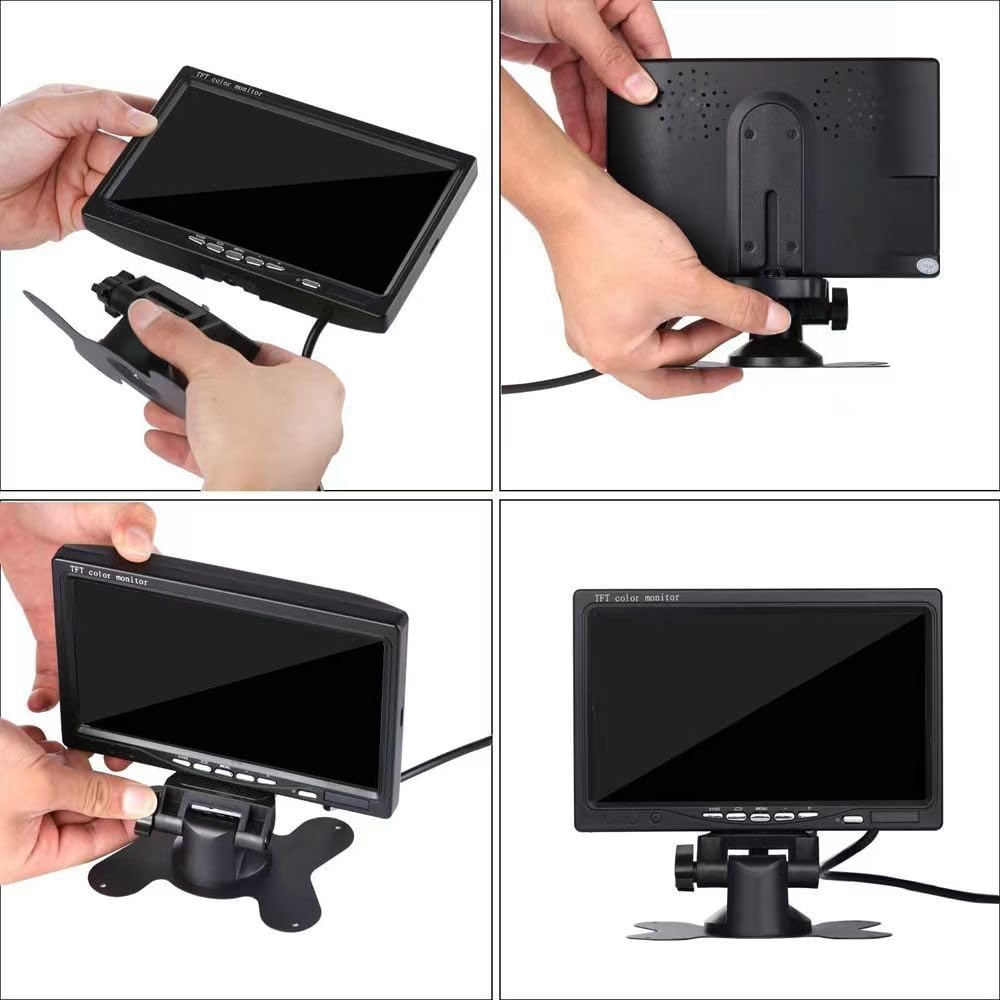 Rückfahrkamera Set 7 Zoll Rear View Monitor IP68 wasserdichte Nachtsicht Auto Backup-Kamera 12V-24V 15m Kabel Wohnmobil Van Trucks Bus Trailer
