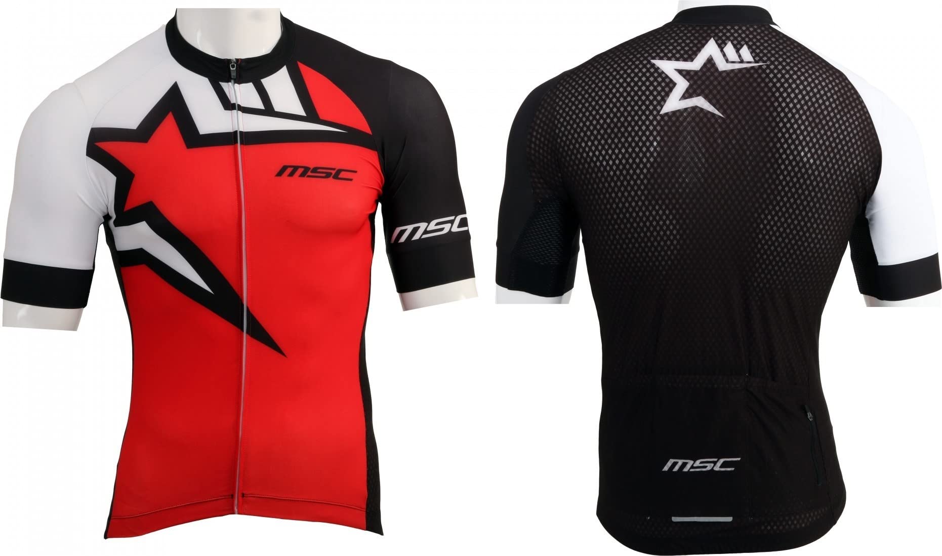 Short Pro Race MSC T-L Rouge et Noir pour le cyclisme de performance