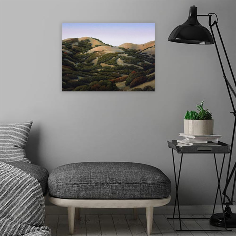 VERRE ARTVERRE ART Printed Framed Canvas Painting for Home Decor Office Wall Studio Wall Living Room Decoration (22x14inch Wrapped) - Foothills