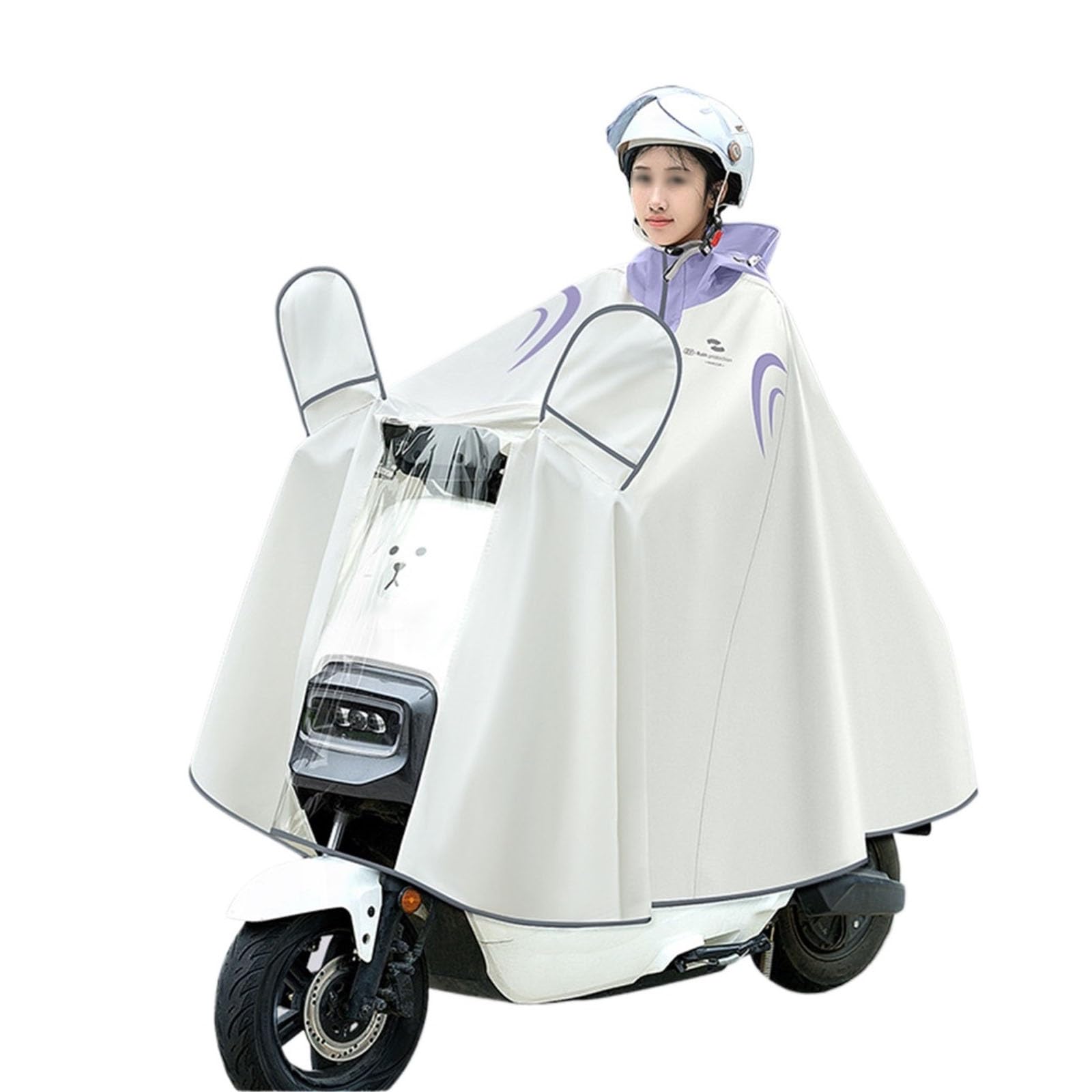 Wytrzymałe Ponczo Przeciwdeszczowe Dla Dorosłych Motocyklowe Skuter Elektryczny Całopostaciowe Kurtka Przeciwdeszczowa Wodoodporne Ponczo Wielokrotnego Użytku