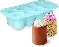 Vista 1 de Molde de silicona para vaso de chupito de 8 cavidades, molde de caramelo de chocolate de Pascua para dulces de corazón, bandeja antiadherente