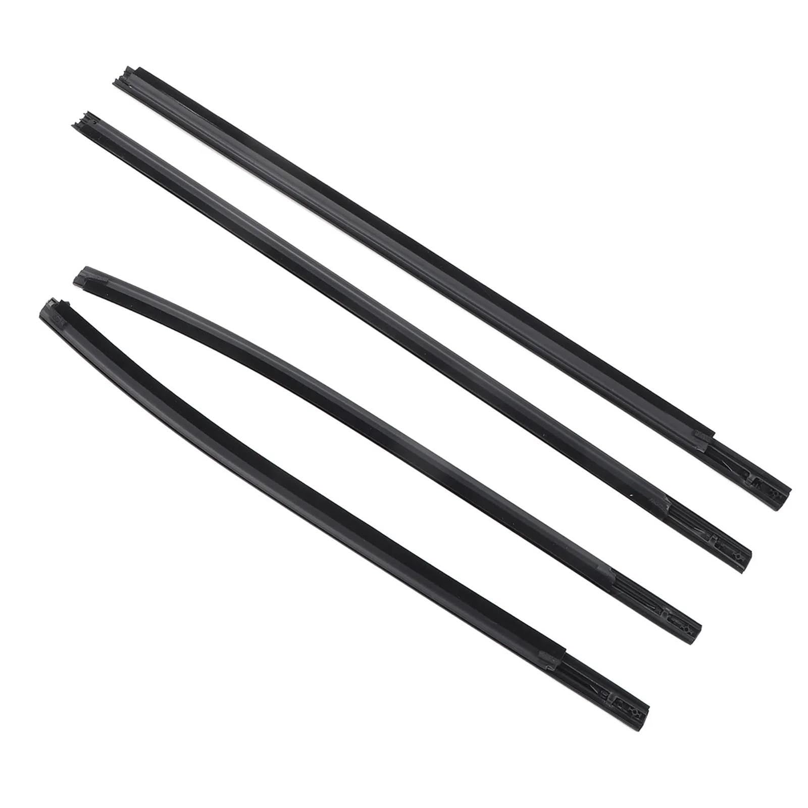 AB3Z2625554F 4PCS Car Door Window Weatherstrip Sealing Strip Moulding Trim for Ford for Ranger PX2 PX3 for Wildtrak Raptor XLT XL Car Window Seals
