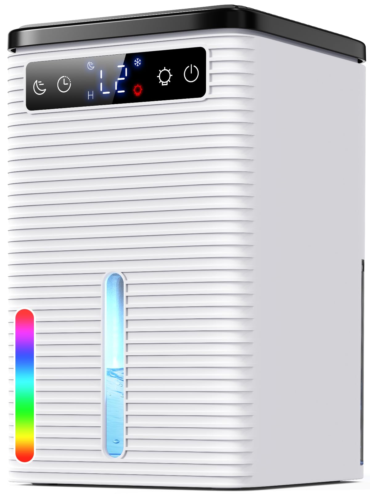 Deumidificatore 2500ML, Deumidificatore Casa Muffa Portatile con Timer 2-12 Ore e 7 Luce LED, Spegnimento Automatico, 30dB Ultra Silenzioso, Ideale per Camera da Letto, Bagno, Armadio, 750ml/24H