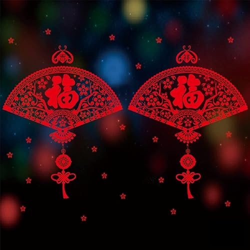 Miniatura 7 de LOONELO Adhesivos para ventana de Año Nuevo chino 2023, calcomanías para ventana de Año Nuevo chino para el hogar, ventanas, ventanas, ventanas,