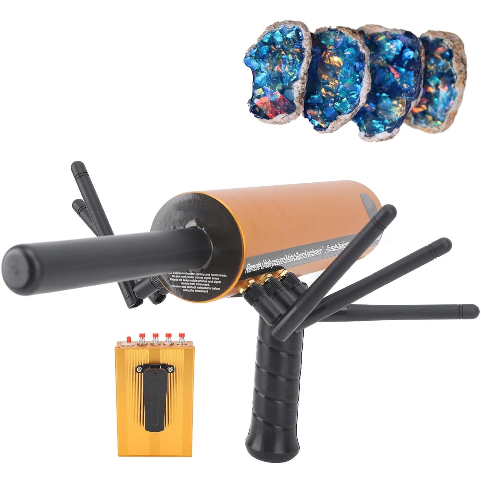 30m Depth Metal Detector Metal Pinpointer, 1200m Range Gold Detector Underground with 6 Antenna Accurate & Finding Gold Detector, Sensitivity and Stability, Suit for Metal Ent