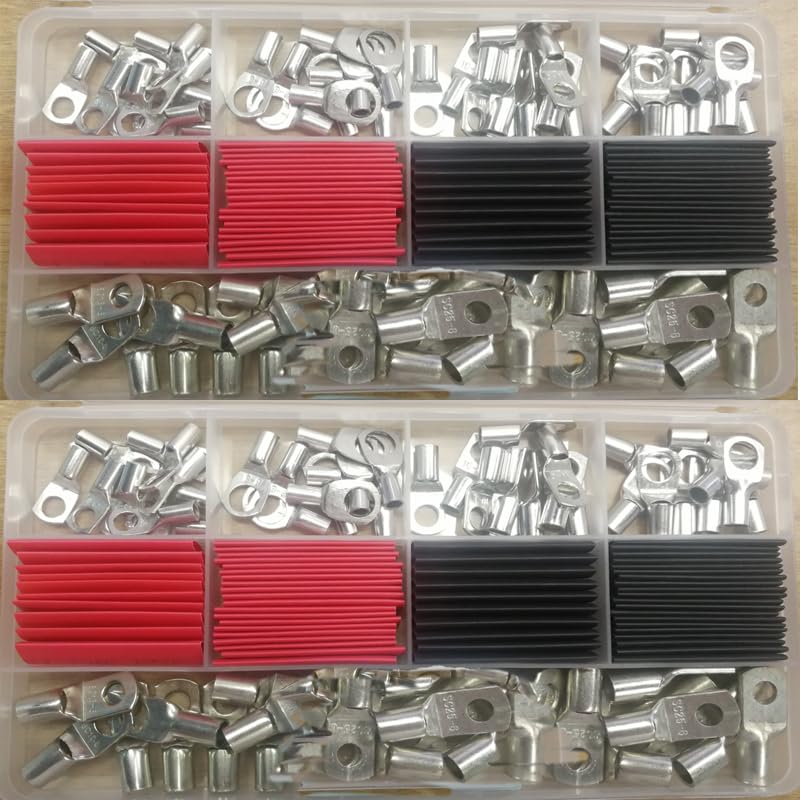 Terminales de ojo SC6-SC25 y fundas termicas para cables de conexion electrica