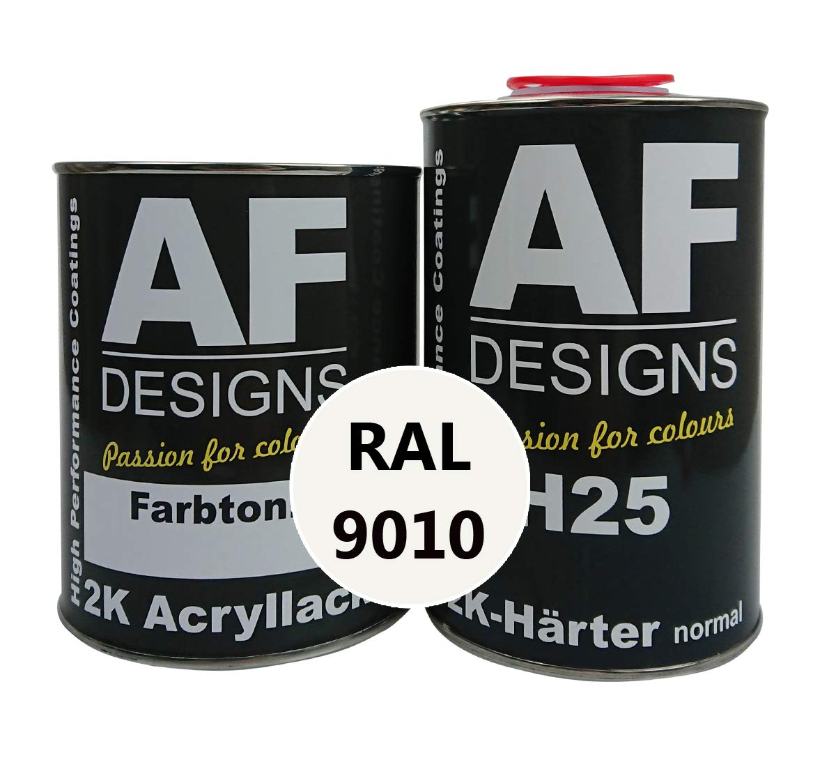 2K Acryl-Lack-Set 1,5 kg RAL 9010 REINWEISS | 2K Acryl AUTOLACK Set nach RAL - ABSOLUT HOCHGLÄNZEND