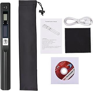 Document Scanner Portable Document Scanner, Mini Handheld Document Scanner, A4 Book Scanner JPG And PDF Format 300/600/900 DPI Type-c LCD Display (Color : Nero, Size : 1)