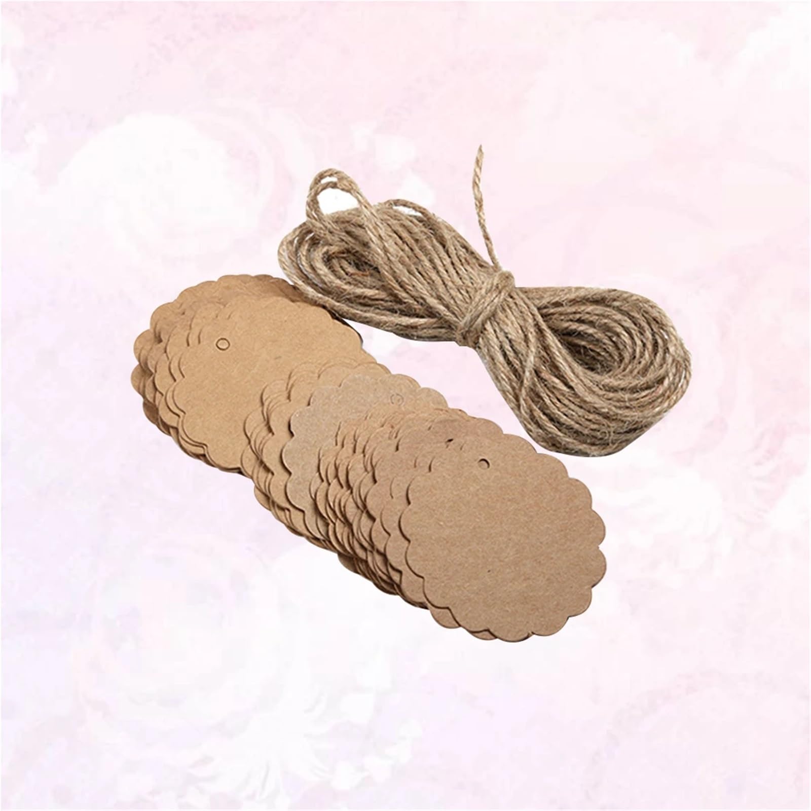 Preisschilder mit Strin, runde Karten-Lesezeichen, Kraftpapier, blanko, Geschenk, Schmuck, Preis, hängende Schreibwaren, runde Marker, Bastelbedarf, 2000 Stück