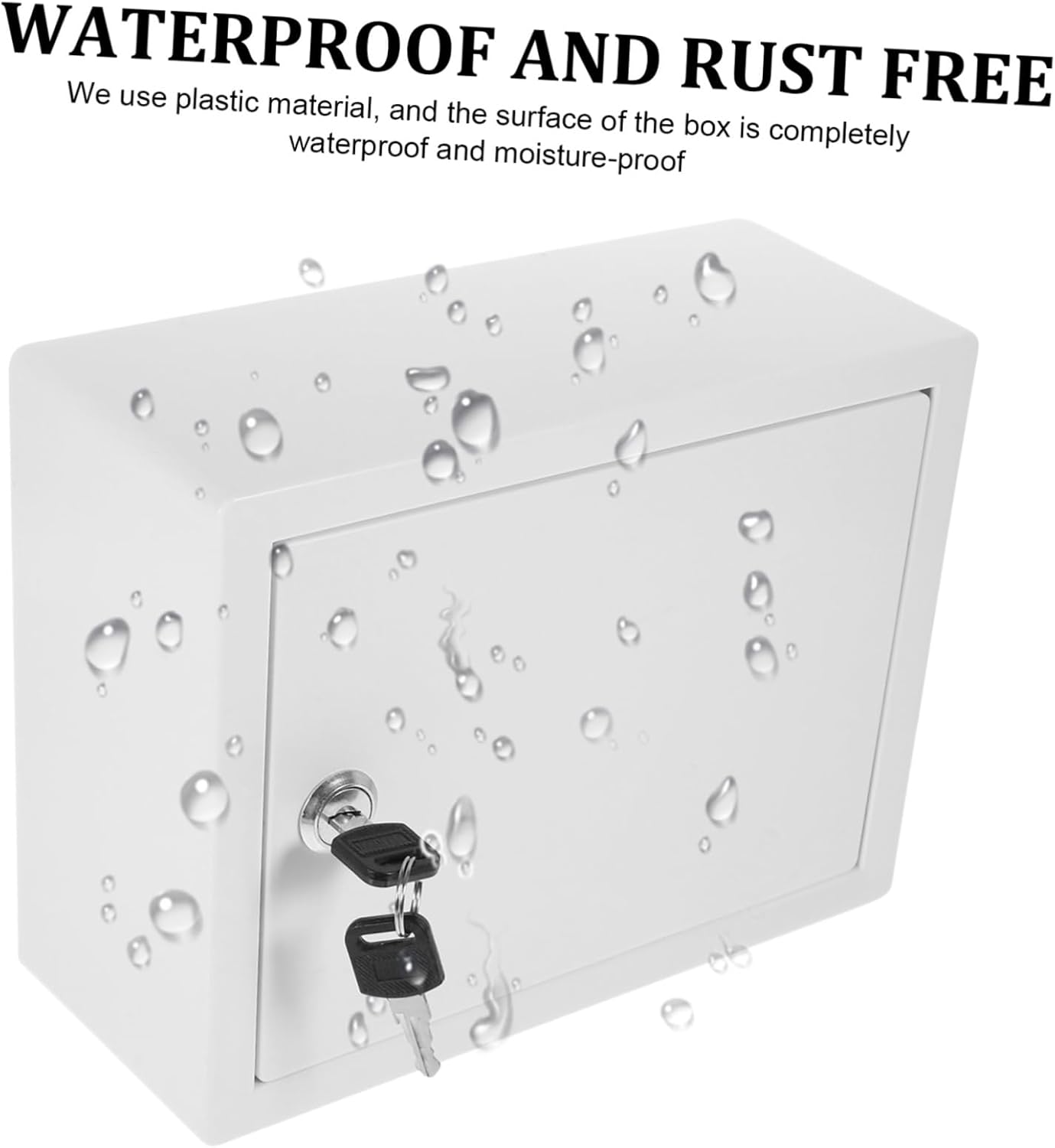 Multi Use Wall Mounted Milk Box with Lock Secure Hanging Mailbox for Outdoor Use Durable Plastic for Mail and Package Storage