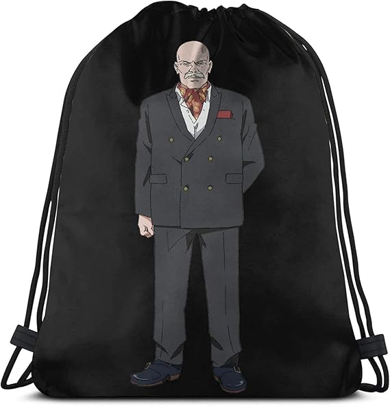 Banana Fish Dino Golzine Drawstring Backpack 3D Animation Gym Fitness