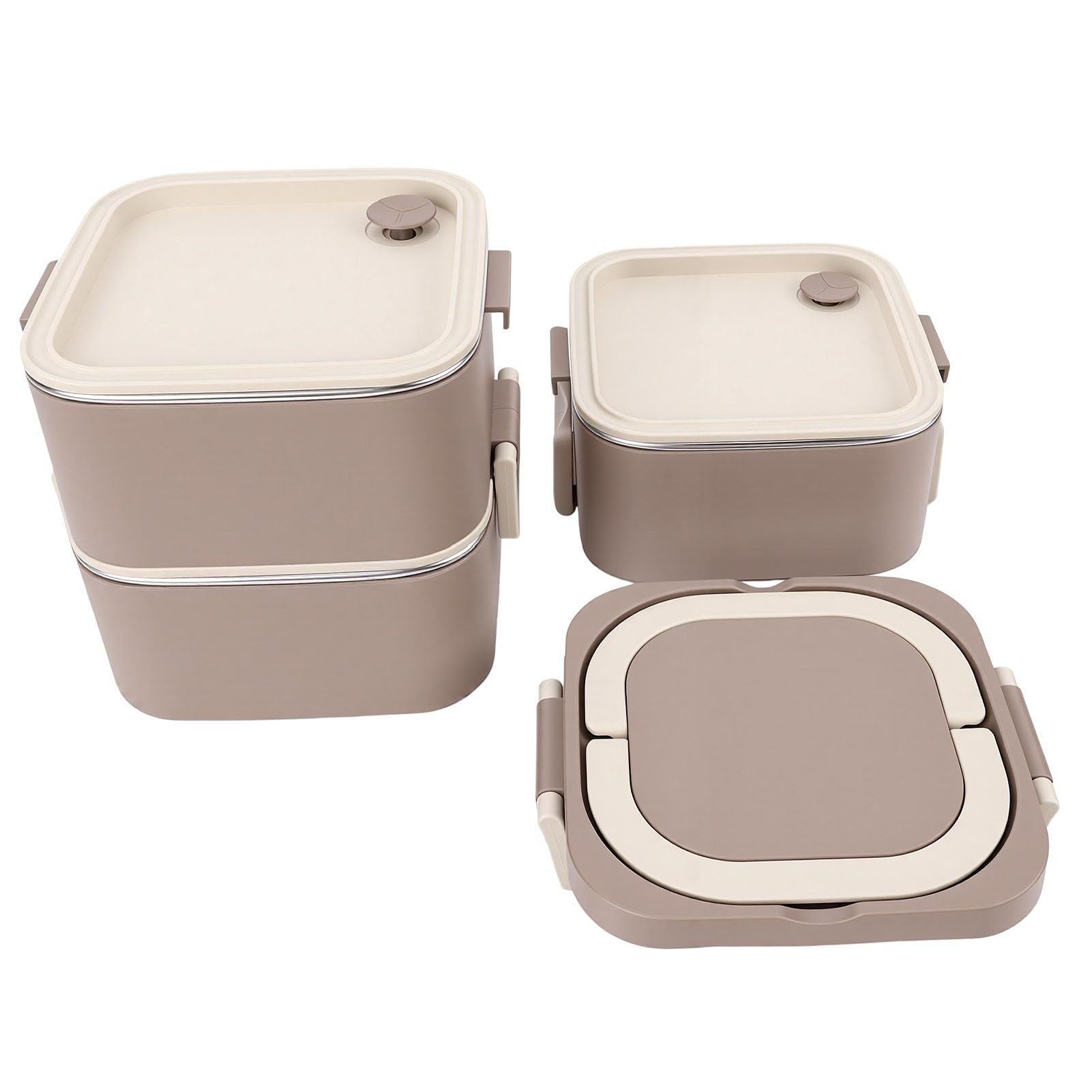 Caja de Almuerzo de Acero Inoxidable 2100ML con Bolsa Aislante