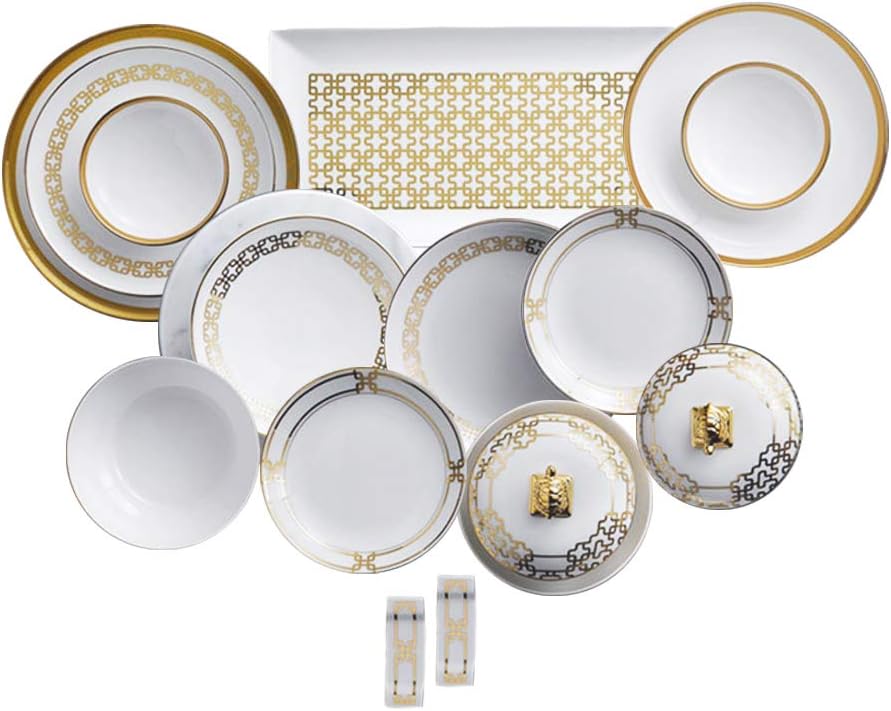 Hankook Chinaware한국도자기 Imperial Home Set 20 pc, Dinnerware, Korean Fine Bone-China, Dojagi, Ceramic