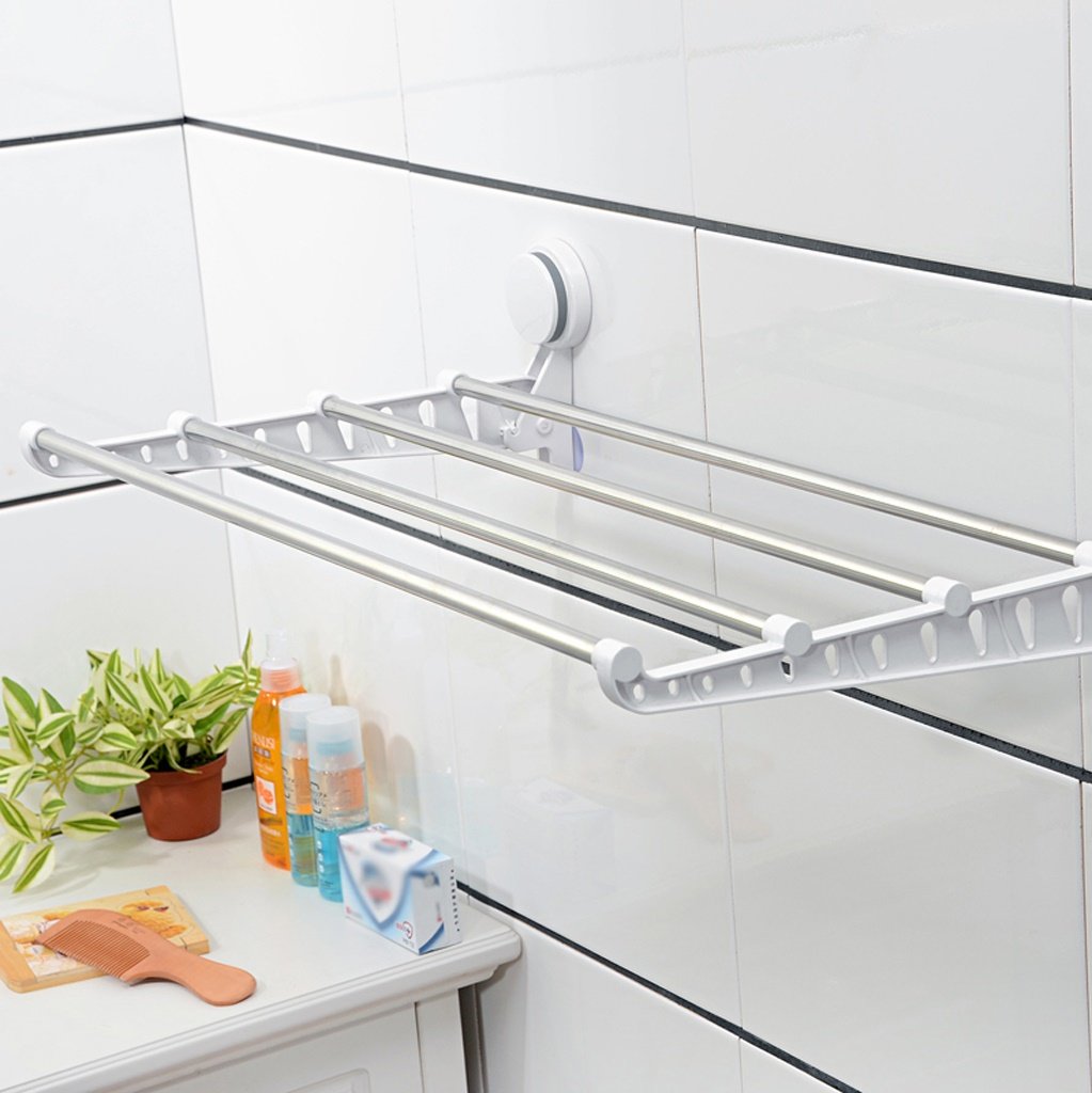 Porte-serviettes salle de bain en inox inoxydable avec système pliable anti-rouille