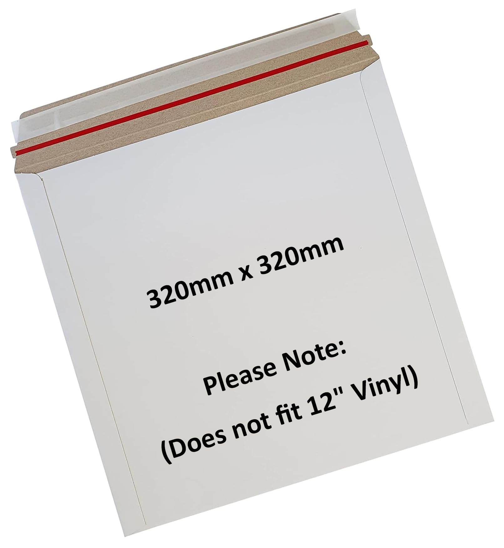 50 x Cardboard Mailer Envelopes Self Seal White Heavy Duty Card 320 x 320mm Wholesale Bulk 32 x 32cm Flat Items Postal Packaging for Calendars 10" Vinyl Records Poster Books DVDs