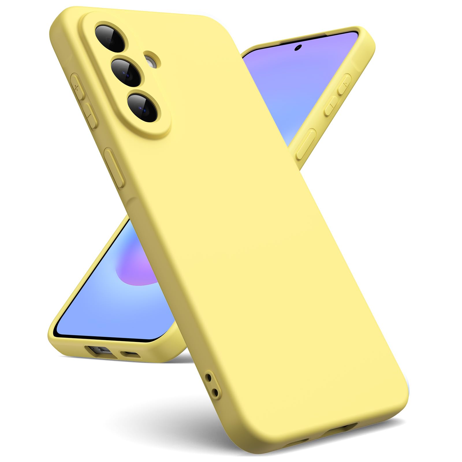 Oududianzi - Hülle für Samsung Galaxy A17 4G/5G, Silikon Liquid Flüssigsilikonhülle, Kratzfestes Innenseite Mikrofaser, Weiches TPU Schutzhülle aus Gummi Stoßfeste Handyhülle - Lila