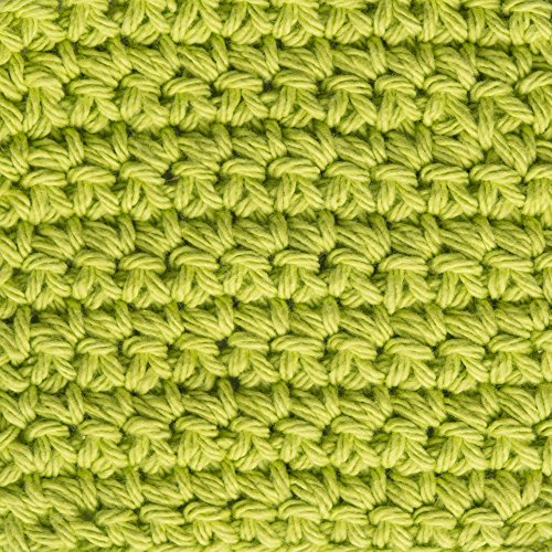 Image of Lily Sugar 'N Cream Super Size Solid Yarn, 4oz, Gauge 4 Medium, 100% Cotton - Hot Green - Machine Wash & Dry