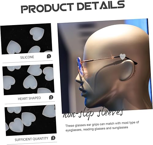 Miniatura 2 de Gadpiparty 50 fundas antideslizantes para gafas y patas antideslizantes para gafas, ganchos para las orejas, ganchos de silicona para orejas, puntas