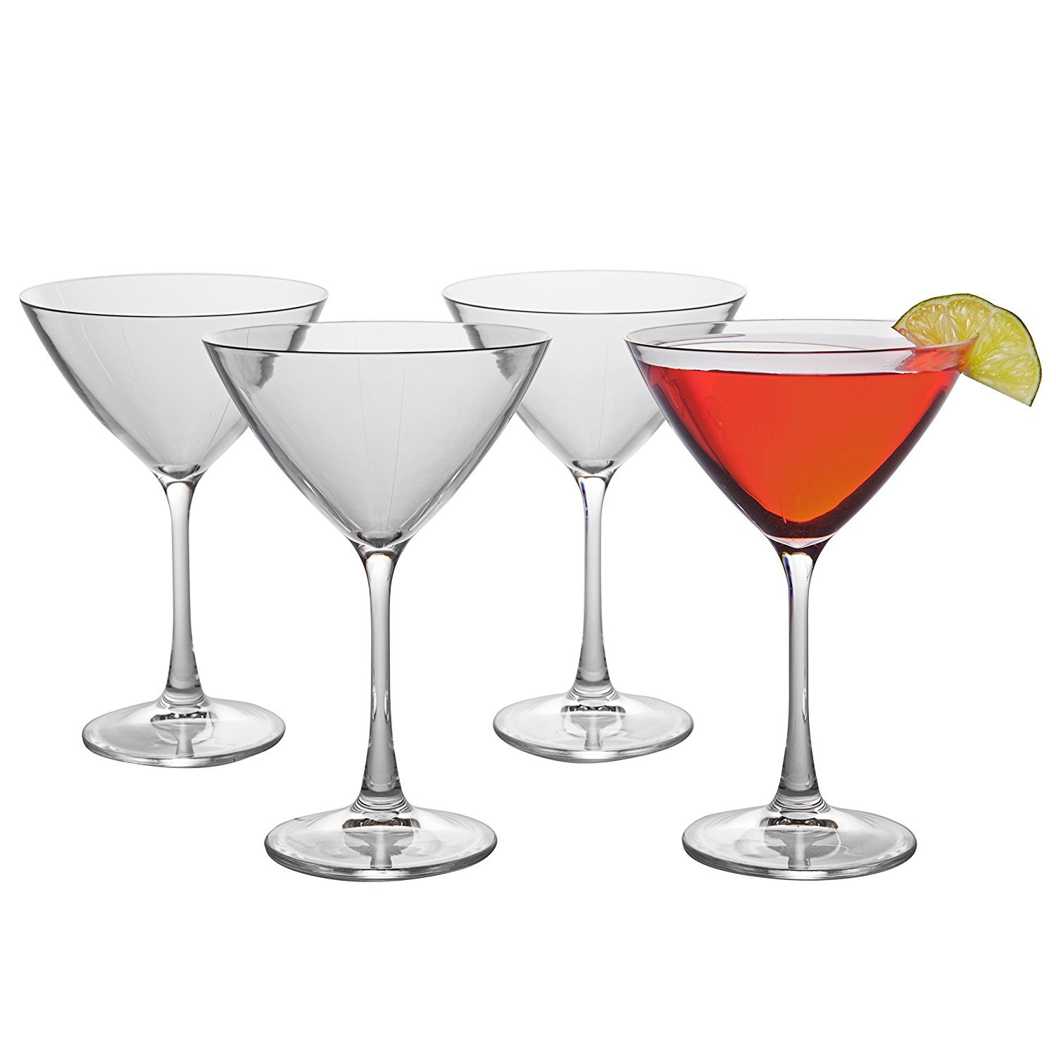 BTGLLAS Set Of 9 Martini Glasses - 8-Ounce Stemless Cocktail Glasses With Cinched Design & Heavy Base, Clear - View #14