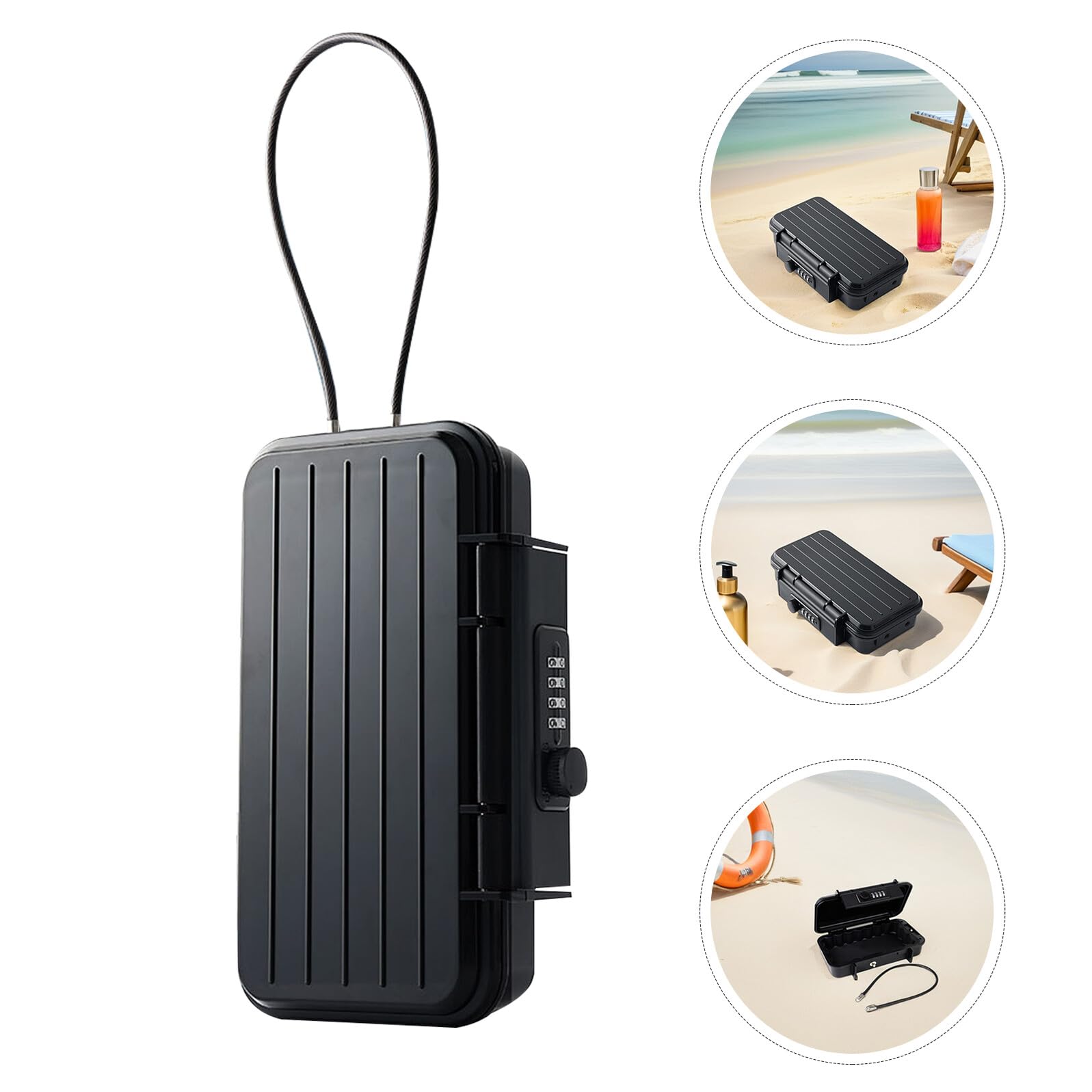 NUOBESTY Cassetta di Sicurezza Portatile Combinazione di Sicurezza Cavo Metallico per Dormitorio Hotel Casa Ufficio Auto per Viaggi e Spiaggia
