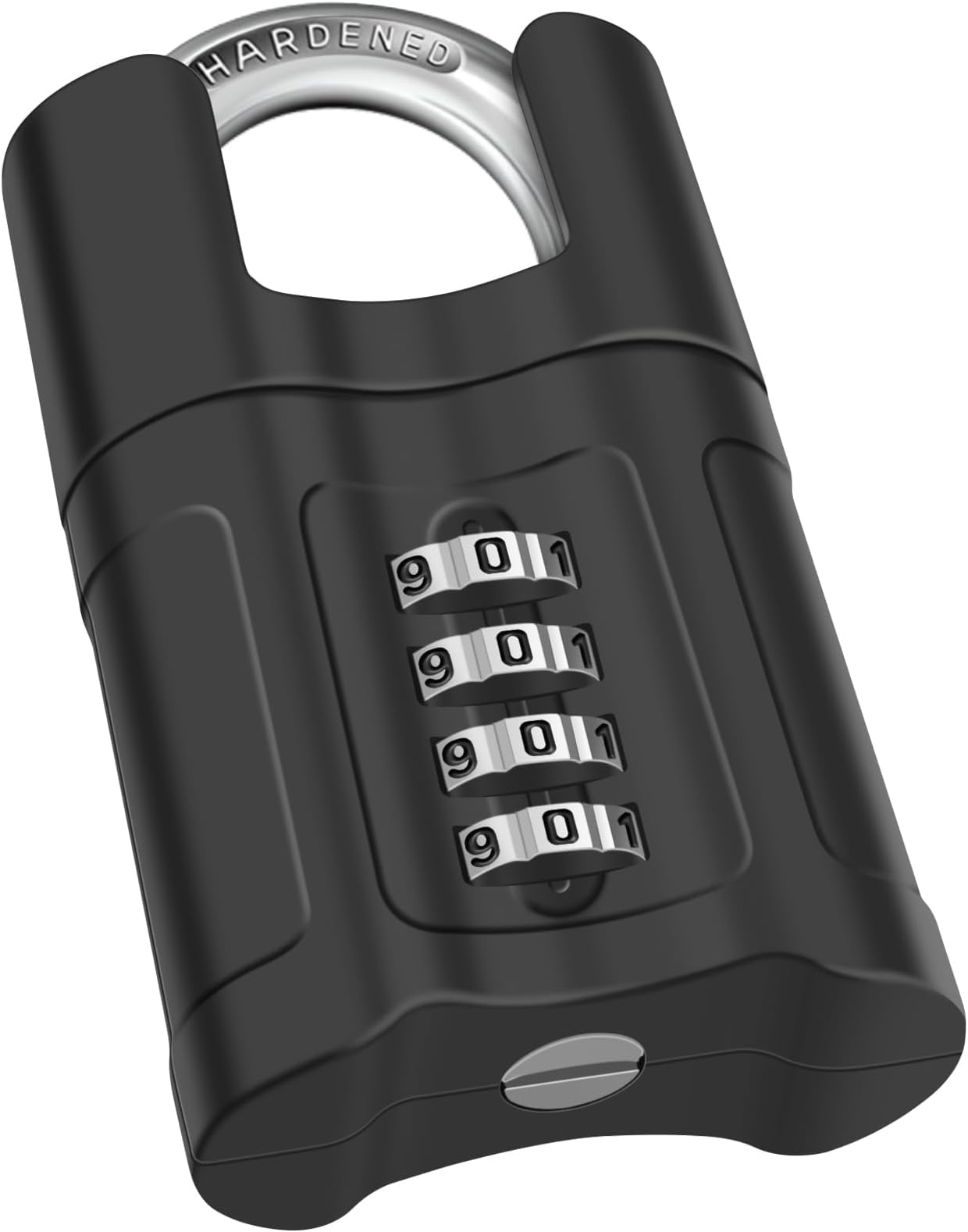 โ Heavy Duty Combination Padlock Outdoor - High Security 4 Digit Padlock with Wrapped Beam Anti-Shear Design and 8mm Thick Stainless Steel Locking Beam for Home, School, Garage, Fences, Gardens