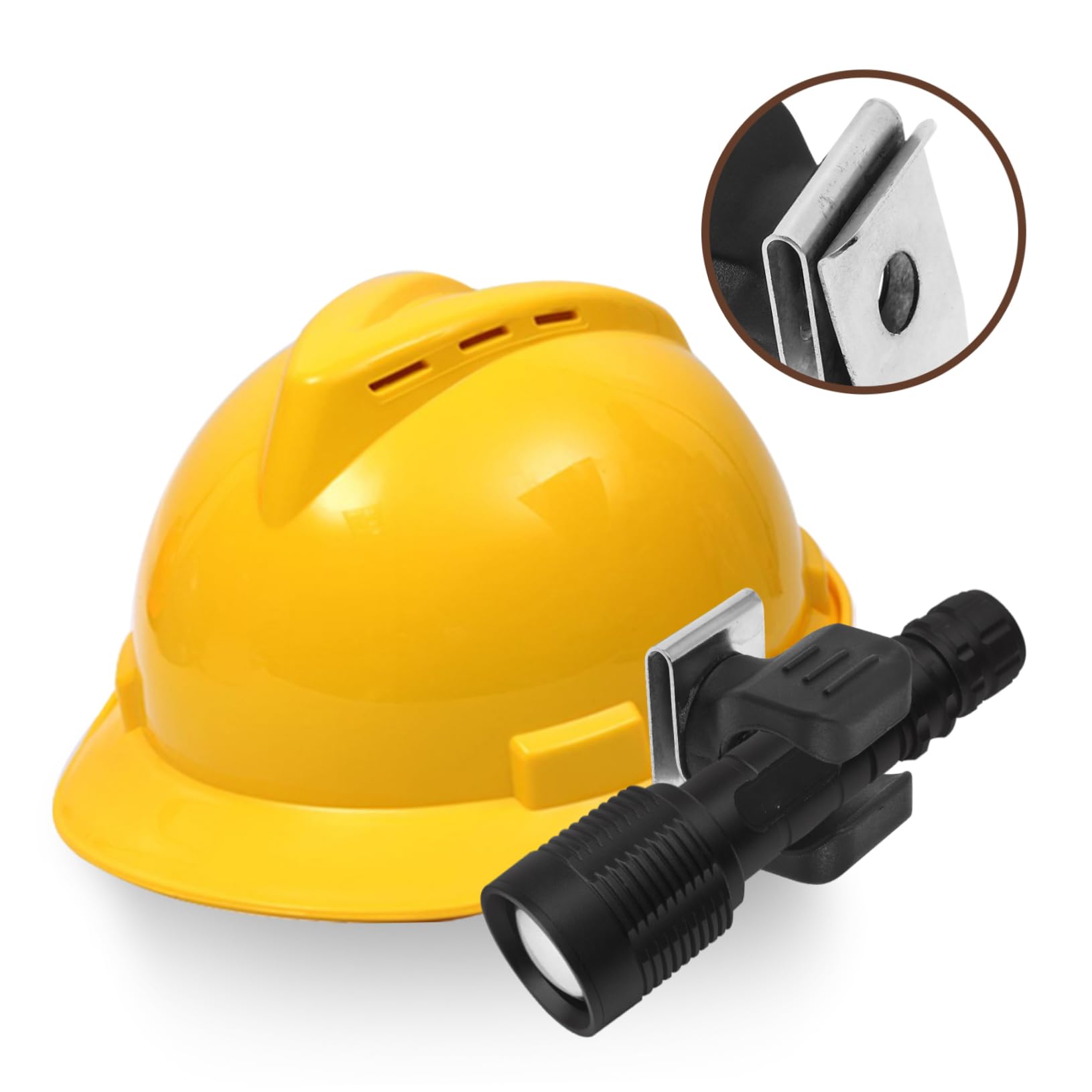 PartyKindom 5stücke Hard Hat Taschenlampenclip Universeller Für Bauhelm Leicht Und Langlebig Für Und Effizienz Arbeit Kompatibel Mit Helmen