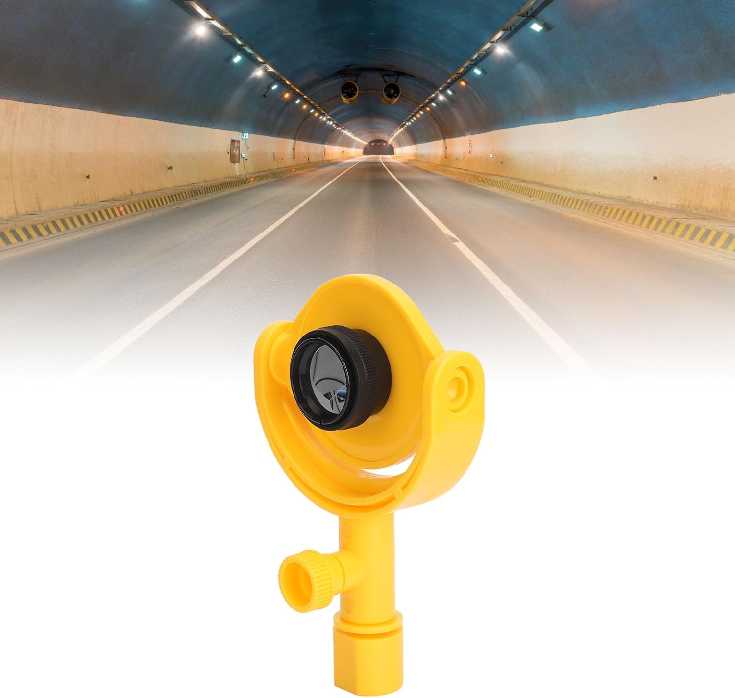 EVGATSAUTO Single Tilt Prism ABS Plastic Land Surveying Prism with Brass Threaded Adapter for Total Station Accessories Survey Equipment