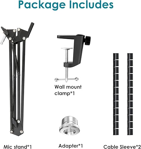 Miniatura 6 de Brazo de brazo compatible con micrófono dinámico Fifine (K688), brazo de micrófono para grabación de podcasts Fifne XLRUSB, micrófono de tijera