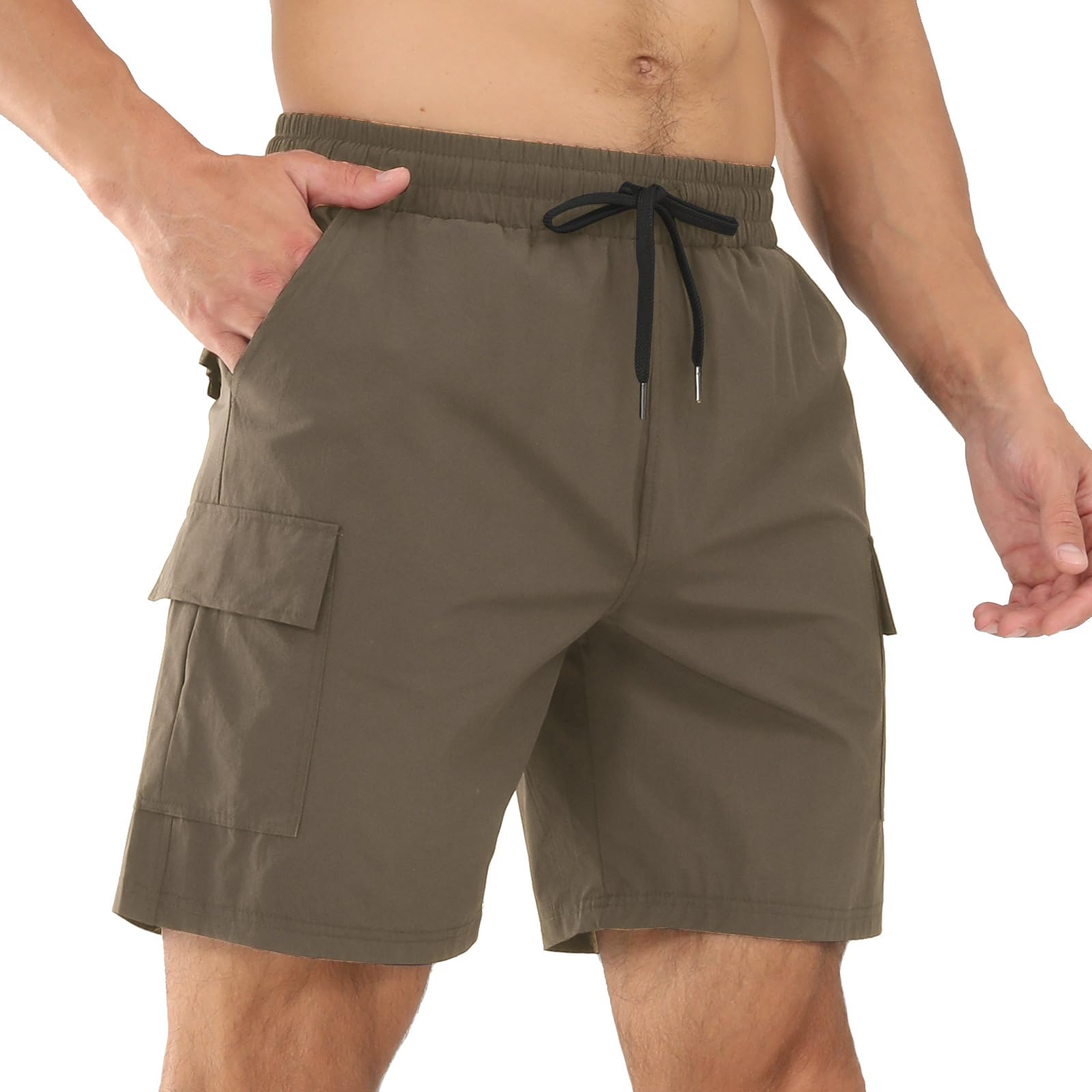Superora Cargo Shorts Transpirables de Secado Rápido Elásticos Corte Relajado para Deporte