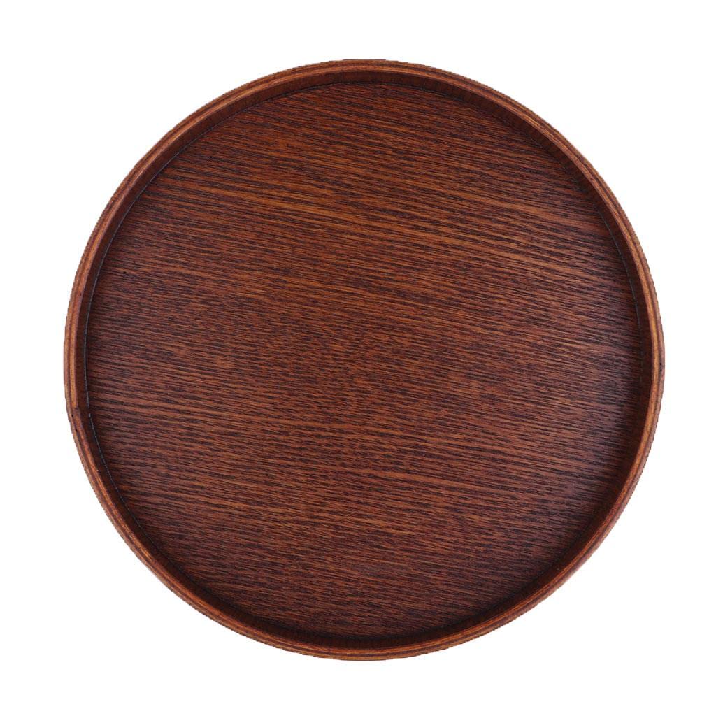Plateau en bois pour apéritifs 37.5cm grand plat de service de table pour bonbons et fruits