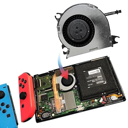 Miniatura 6 de Partsatoz Internal CPU GPU Cooling Fan Cooler Replacement with 2.0mm Tri-wing and 1.5mm Phillips Screwdriver for Nintendo Switch NS 2017 Console