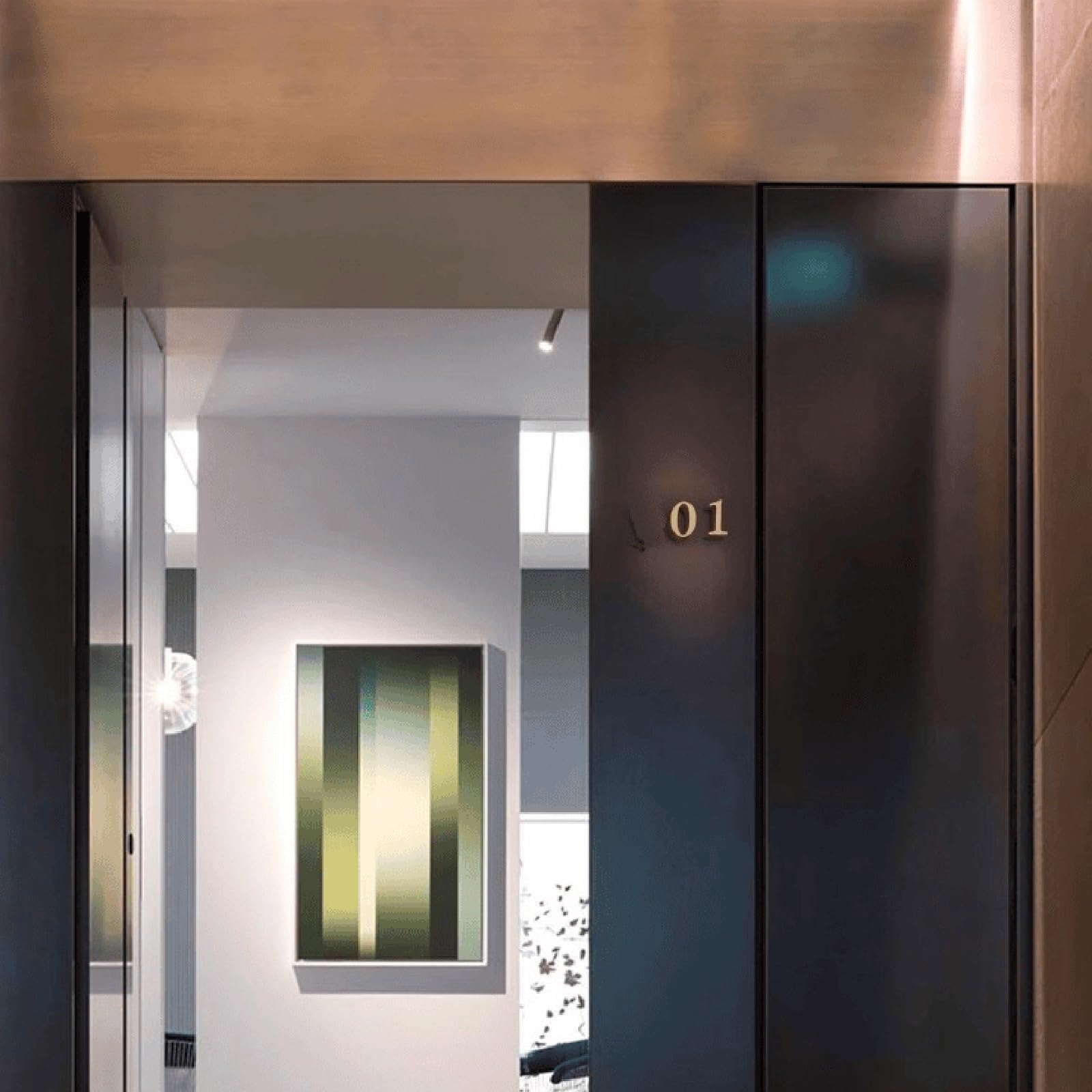 Numeri Civici Da 3 Pollici, Numero Di Porta Moderno In Metallo Ottone, 8 Cm, Lettere Dorate Per Indirizzo Di Cassetta Postale, Segno Decorativo Per Esterni, Per Camera D'hotel, Giardino(1)