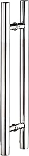 Gate Hardware Heavy Duty Stainless Steel Round Tube Office Glass Door Push-Pull Handle/Sliding Barn Door Handle-1200×900×38mm