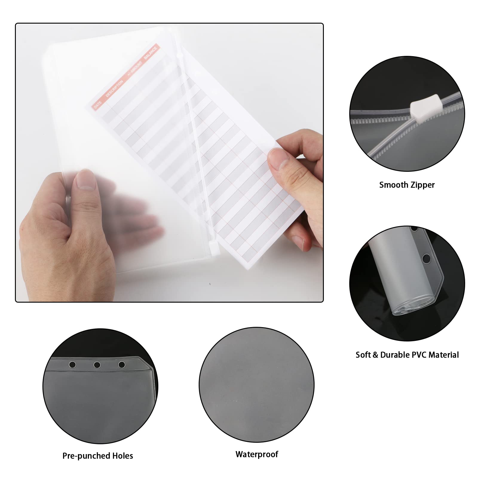 Raccoglitore Notebook A6 Con 12 Buste Trasparenti - Organizzatore Budget Con Etichette E Fogli | Colore Viola - Foto 13