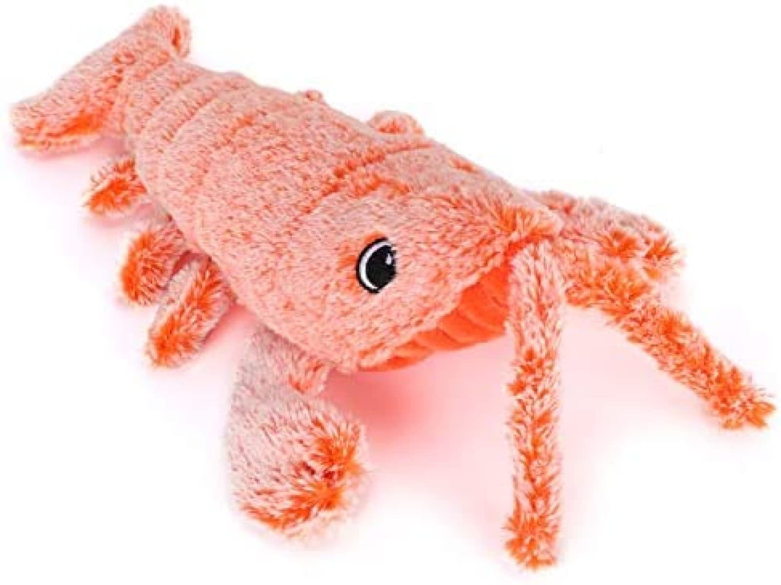 Langosta eléctrica de gambas,Juguetes eléctricos para Masticar para Mascotas,Juguete Interactivo Recargable por USB para Mascotas con simulación de Forma