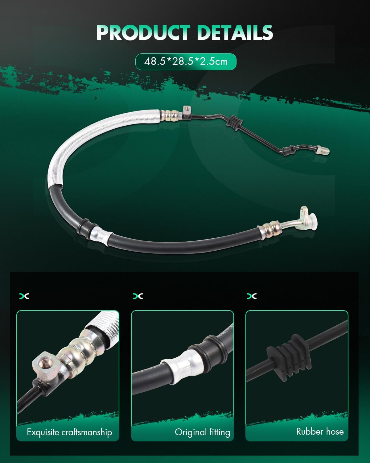 SCITOO Power Steering Pressure Hose Line Assembly Compatible with Honda CRV CR-V 2.4L 2002 2003 2004 2005 2006 Replace #53713-S9A-A04, 3401209