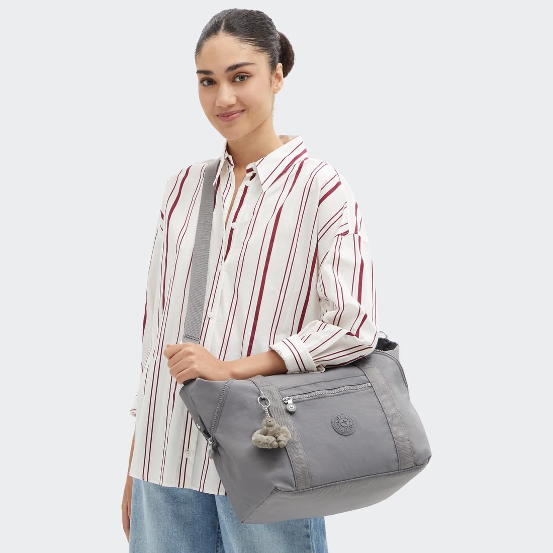 Kipling ART Medium Tote, Tote, Inviting Grey Szary