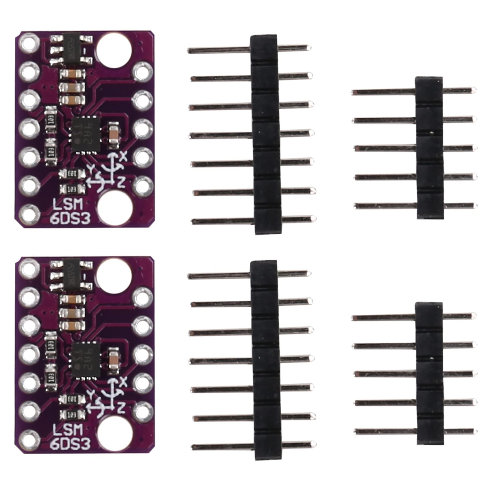 IDOLOVA 2Pcs/LOT BMI160 Latest Accelerometer Gyroscope Module 6 Dof Inertial Measurement Sensors, Purple