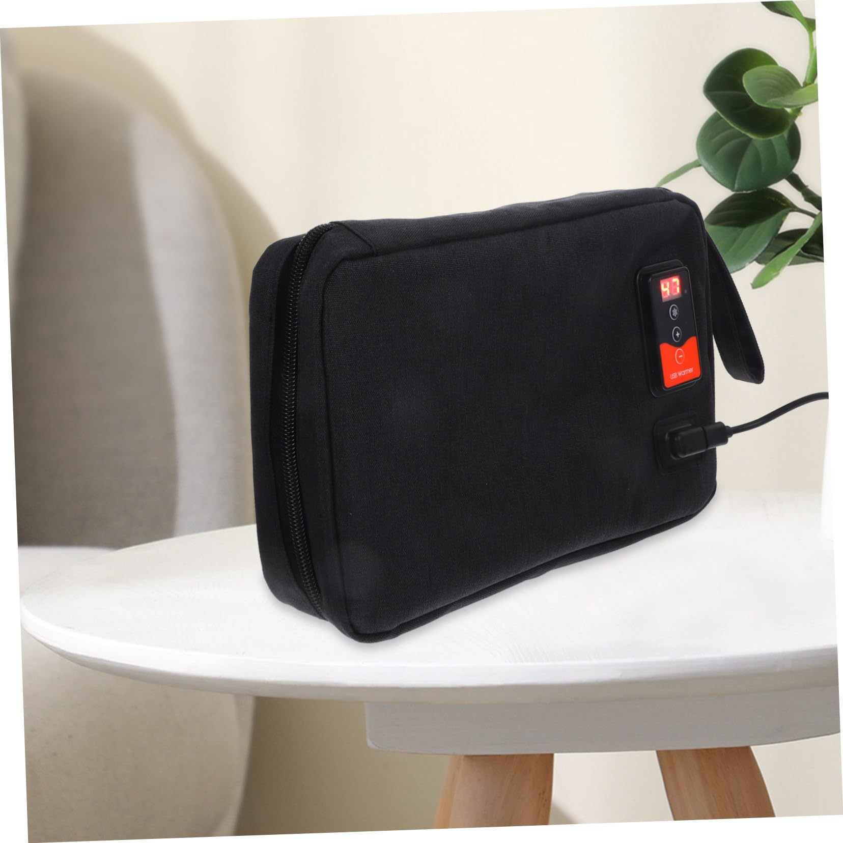 USB Feuchttuchwärmer für Babys, Tragbarer Wärmespender Schwarz | Indoor und Outdoor, Kapazität für 20–80 Einmal Wischtücher, Neopren mit Polyester und Elektrischen Elementen