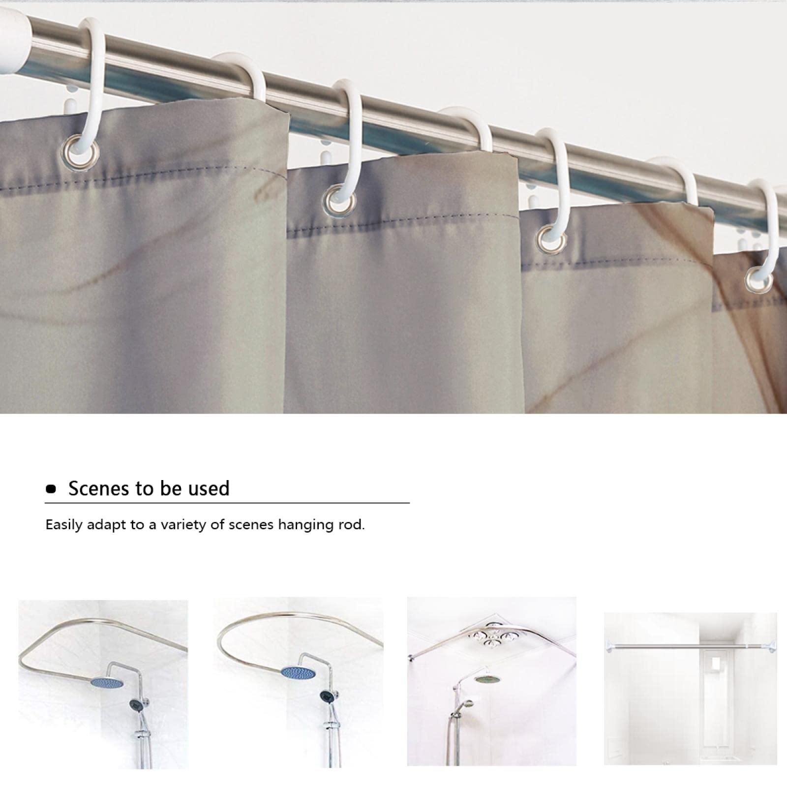 Via Vela Lussuosa tenda da doccia astratto moderno marmo texture accessori da bagno protezione della privacy Tende da doccia facili da installare Set con 12 ganci 180x200 cm