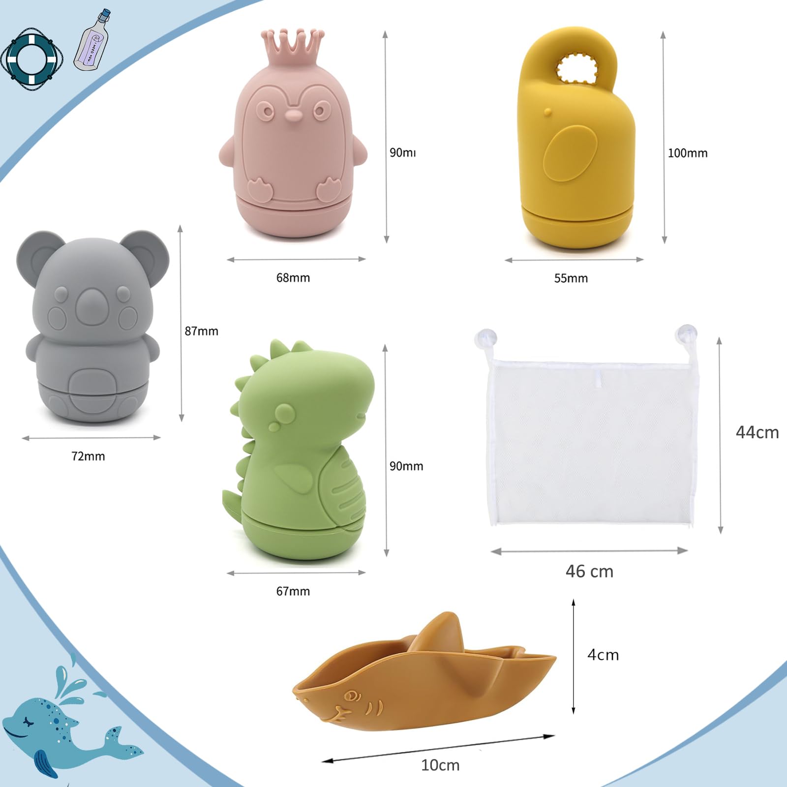 4-teiliges Badespielzeug Entenfamilie - Quietschenten Für Babys