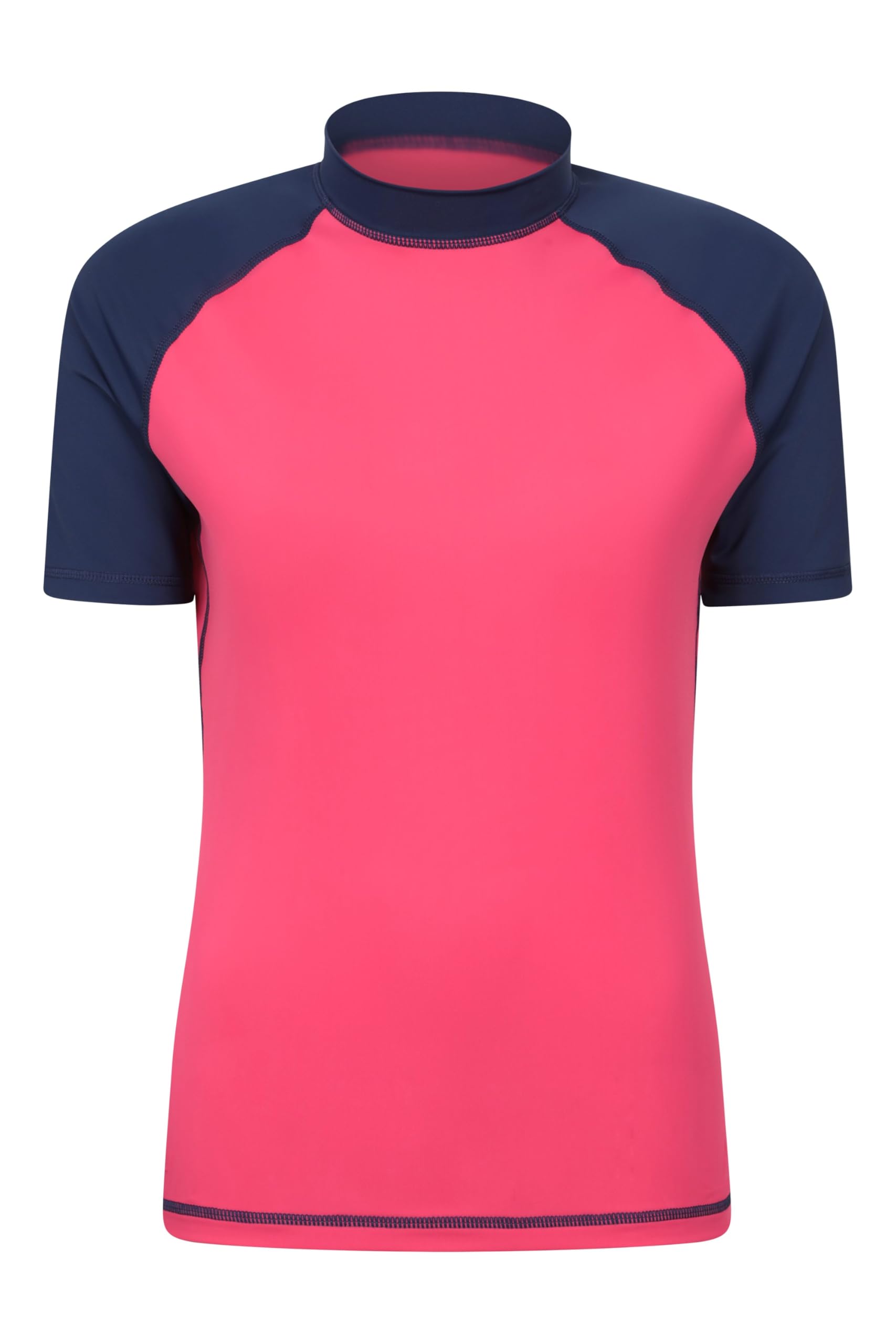 Mountain Warehouse Short Sleeves Womens UV Rash Vest - UPF50+, Ladies Rash Guard, Quick Dry, Flat Seams Top - Spring Summer Swimming, Beach, Under a Wetsuit Coral Women's Size 6