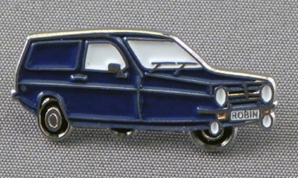 Mainly Metal Multi-Coloured Metal Enamel Pin Badge Brooch Reliant Robin Blue