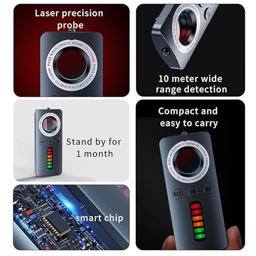Yonete Codeyo Yonete Hidden Camera Detectors, Anti-Spy Camera Detector Bug Detector Gps Tracker Rf Signal Scanner Listening Devices Finder Wireless Rechargeable For Travel,Car thumb #5