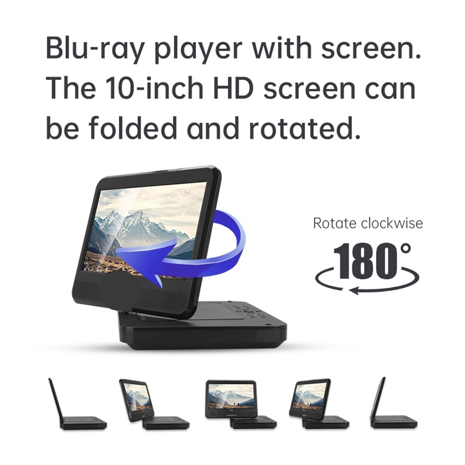 Lettore Blu-ray portatile Riproduzione HD 1080P Supporta disco rigido USB BD25 BD50 DVD CD VCD Archiviazione e backup dei dati