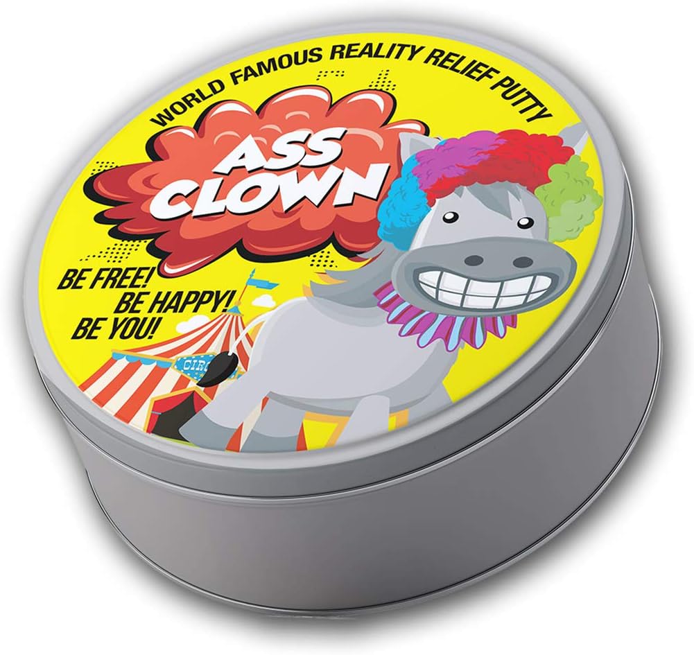 Ass Clown Stress Relief Putty - Heat Activated Funny Color Changing, Red and Yellow Therapy Putty