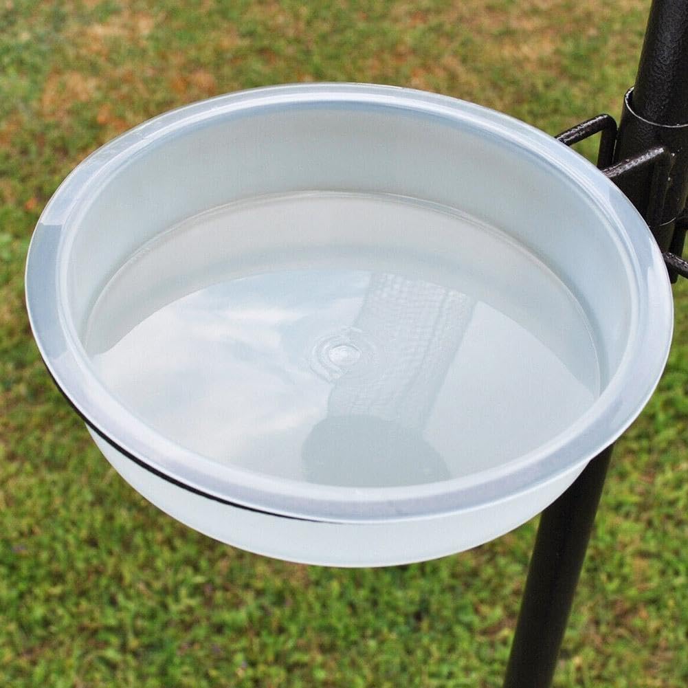 Piatto d'acqua per uccelli in plastica, ciotole trasparenti per uccelli, ciotola rotonda per uccelli selvatici, mangiatoia per semi di uccelli selvatici, vassoio decorativo di ricambio per piccoli